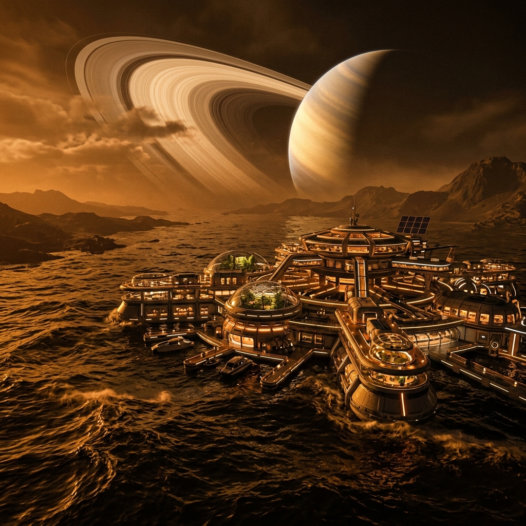 Titan methane lakes
